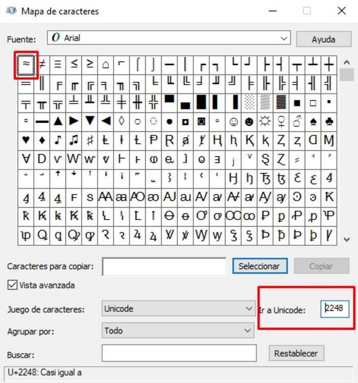 Cómo hacer el símbolo de aproximadamente « ≈ » con el teclado - Escribir en Windows